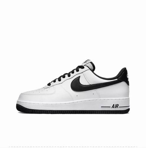 Cheap Nike Air Force 1 White Black Shoes Men and Women-96